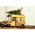 thumbnail image 4 of Zaer Ltd. Vintage Style Old Model 12" Long School Bus with Pre-lit Christmas Tree on Roof, 4 of 4