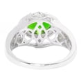 thumbnail image 3 of Sterling Silver with Natural Chrome Diopside and White Topaz Vintage Halo Ring, 3 of 3