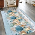 thumbnail image 2 of Area Rugs for Living Room 4x6 Ft, Blue Beach Coastal Non Slip Area Rugs for Kitchen Bedroom Entryway, Nautical Shell Starfish Coral Summer Washable Carpet Runner Rug Floor Mats for Bedroom, 2 of 8
