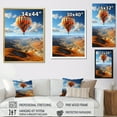 thumbnail image 4 of Designart "Horizon Beyond Orange Hot Air Balloon Adventure II" Hot Air Balloon Floater Framed Canvas Wall Art, 4 of 7
