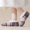 thumbnail image 5 of Voska Slipper Socks with Grips, Fuzzy Warm Slipper Socks for Women Men, Super Warm Anti Slip Floor Socks for Cozy Home Living Light Gray One Size, 5 of 6