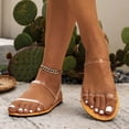 thumbnail image 5 of ZACPNCV Womens Plus Size Low Heel Sandals Clear Strap Comfort Casual Outdoor Shoes Summer, 5 of 9