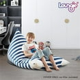 thumbnail image 4 of Bean Bag Covers Navy Microfiber 55"x35" Microfiber Storage, 4 of 7