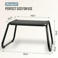 thumbnail image 2 of Outdoor Ottomans,Patio Foot Rest Portable Side Table Solid Steel Frame Small Seat All Weather Footrest for Indoor Outdoor Use 2 Pieces Black, 2 of 7