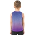 thumbnail image 3 of Purple Blue Gardient Glitter Vest Undershirt Tank Top Sleeveless Quick Dry 9-10Y, 3 of 7