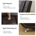 thumbnail image 2 of Trumanpick Leather 3 Seater Sofa Chair, Modern Comfy Sofa Couch for Living Room Furniture Set, Brown, 2 of 6