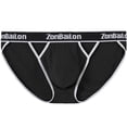 thumbnail image 2 of TANBOM Men's Bulge Enhancing Briefs Bamboo Viscose Underwear Black M 1-Pack, 2 of 6