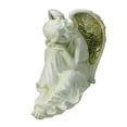 thumbnail image 2 of Northlight 12" Weathered Mosaic Religious Resting Angel Outdoor Patio Garden Statue - White/Gold, 2 of 3