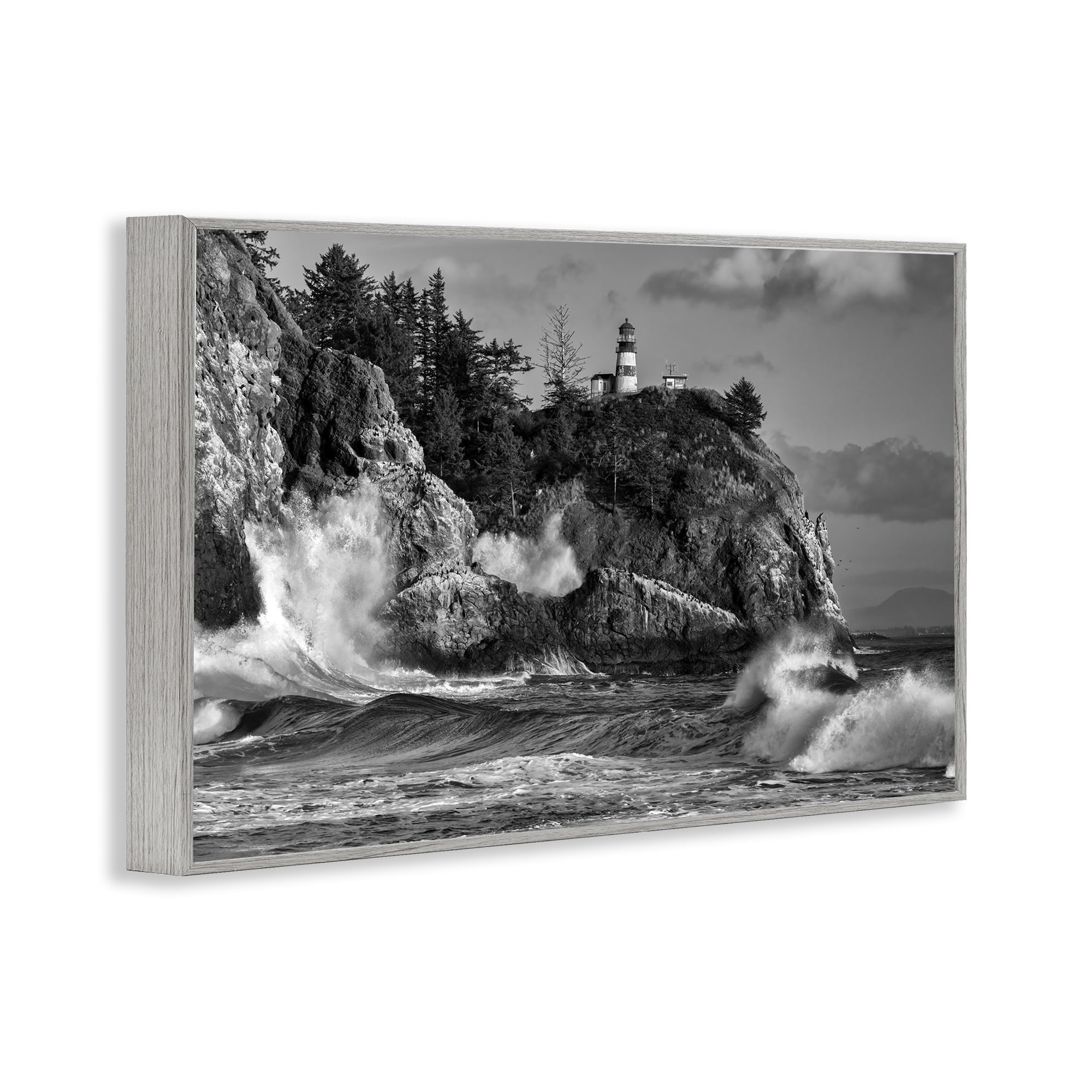 Stupell Industries Rising Tide at Cape Gray Framed Giclee Art, design by Rick Berk