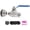 long blue handle, variant on Brass Water Container Rain Barrel Faucets Lead-Free Compliant Spigot 1/2" Inlet to 3/4"GHT Male Thread Outlet with Quarter Turn Ball Valve Include Bulkhead Fitting and Washers