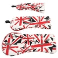 thumbnail image 1 of Golf Head Cover, Internal Plush British Flag Waterproof Golf Club Head Cover 3Pcs For Outside, 1 of 8