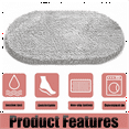 thumbnail image 4 of MK Gdledy Chenille Oval Bath Rug 20x32, Rubber Backing Quick Dry Washable Microfiber Mats，White, 4 of 6