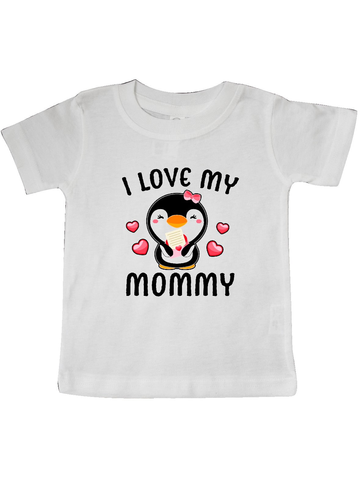 inktastic I Love My Mommy Hearts Baby T-Shirt
