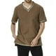 thumbnail image 2 of Camisas de Manga Corta de los Hombres Estilo Étnico Impreso Hendidura Cuello en V, Ligero Top Transpirable para la Primavera Y el Verano, 2 of 6
