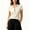 Khaki, variant on Women's Collared Short Sleeve Shirts Summer Slimming Ribbed Button Down Blouse Lightweight Plain Daily Wear Tops Black