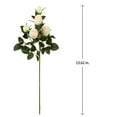 3Pcs Artificial Rose Bud Silk Flowers Bush 21" Long Artificial Flower Realistic for Wedding