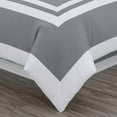 thumbnail image 6 of Chezmoi Collection Caprice 7-Piece Hotel Style Comforter Set California King, Gray/White Square Pattern Block Bedding with Decorative Pillows, Luxurious Lightweight All Season Bed Set, 6 of 9