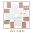 thumbnail image 2 of 12-Opening Wooden Collage Picture Frame Wall Made to Display Eight 4" x 6" and Four 6" x 8" – White made in Ukraine, 2 of 7