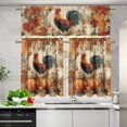 thumbnail image 5 of Aplkyhs Window Treatment Decor Short Window Drape Panel Country Rustic Thermal Insulated Pack of 3 Easy to Install with Rod Pocket for Laundry Bathroom RV, 5 of 6