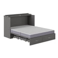 thumbnail image 3 of Home Square Ensemble de 2 Lits Escamotables Grand Coffre et Table d'Appoint en Gris, 3 of 18