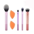 thumbnail image 1 of Set de brochas de maquillaje HomeSoGood de fibra sintética, 6 unidades, con caja, 1 of 5