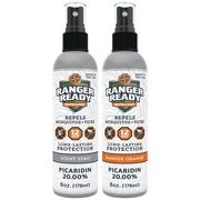 Ranger Ready Picaridin 20% Deet-Free Insect Repellent, Ranger Orange and Scent Zero Combo 6oz Pump Spray (2 Pack)