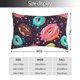 thumbnail image 2 of Fotbe Donuts1 Funda de Almohada Decorativa Estilo Occidental, Lujo en Algodón, Fundas para Almohadas King, Cojín Estampado para Decoración del Hogar-16"x24", 2 of 6
