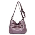thumbnail image 1 of MIASHUI Women Soft Leather Shoulder Bags Classic Designer Crossbody Handbag Purse for Everyday Use, 1 of 4