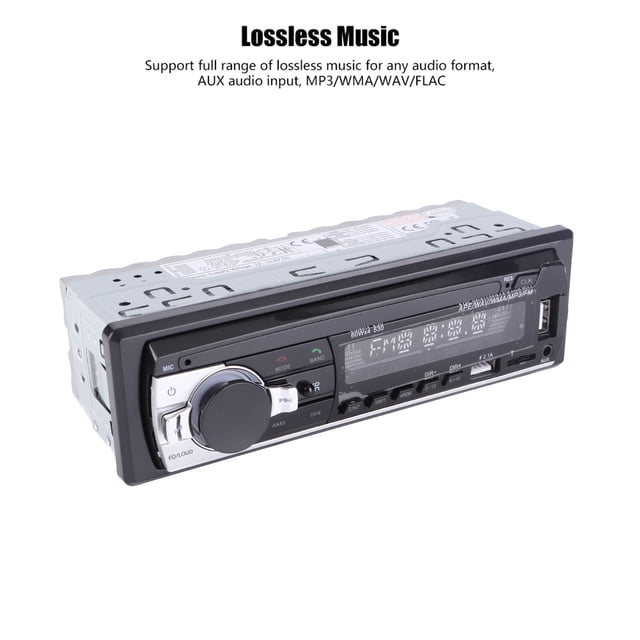 Reproductor de Mp3 de Automóvil, reproductor de rio mp3 de auto fm múltiples efectos de sonido eq múltiples pantalla colorida grande para escudo música