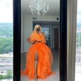 thumbnail image 1 of Women Layered High-Waist Feast A-Line Puff Mesh Princess Half-Dress, 1 of 7