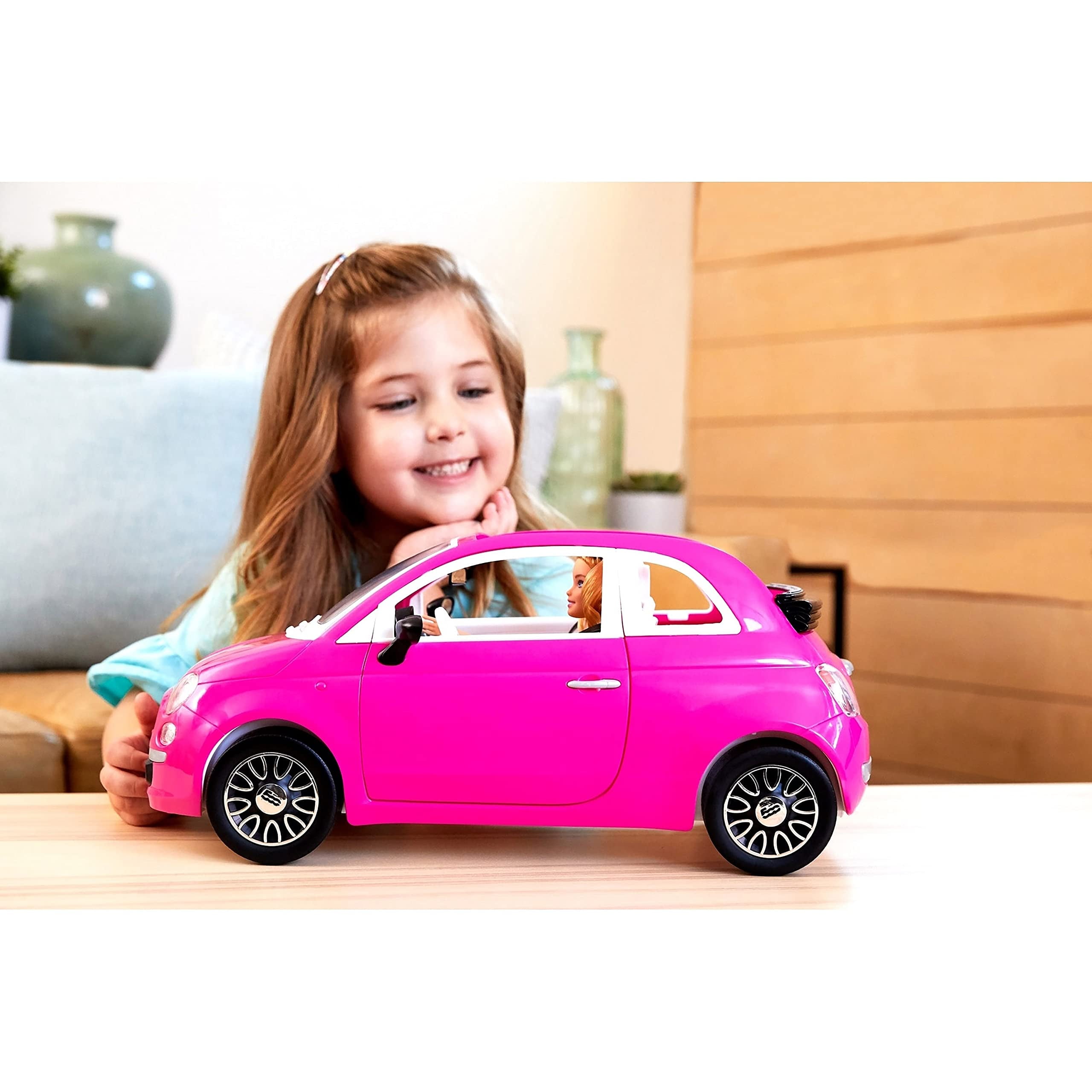 Voiture fiat 500 barbie + barbie