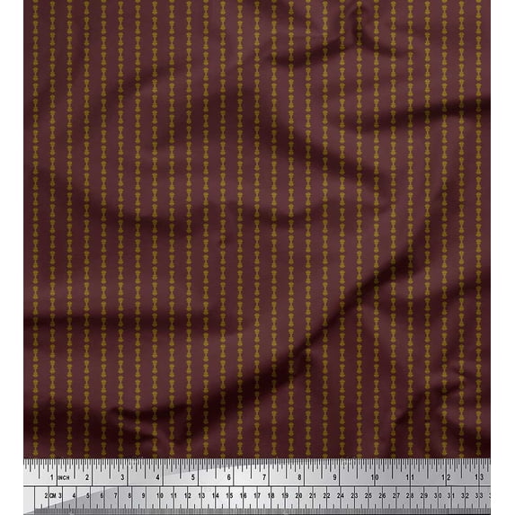 Soimoi Georgette Viscose Fabric Leaves Shirting Print Sewing Fabric Yard 42 Inch Wide