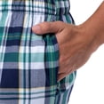 thumbnail image 3 of Pantalón de dormir IZOD para hombre, cuadros azul marino y verde, XX-Large, 3 of 5