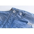 thumbnail image 6 of KIDSCOOL SPACE Baby Girl Boy Jean Overalls,Toddler Summer Denim Shortall,Blue,2-3 Years, 6 of 8