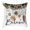 thumbnail image 1 of Christmas Pillowcase 18 in x 18 in – Polyester Holiday Decor for Indoor and Outdoor Use – Reusable Zippered Cover with Festive Tree, Wreath, or Bow Design, 1 of 6