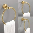 thumbnail image 4 of Anillo de toalla para baño 1 paquete, ganchos para toallero circular de baño de cocina, montaje en pared, almacenamiento resistente, acero inoxidable Xemadio 2035037-5, 4 of 8