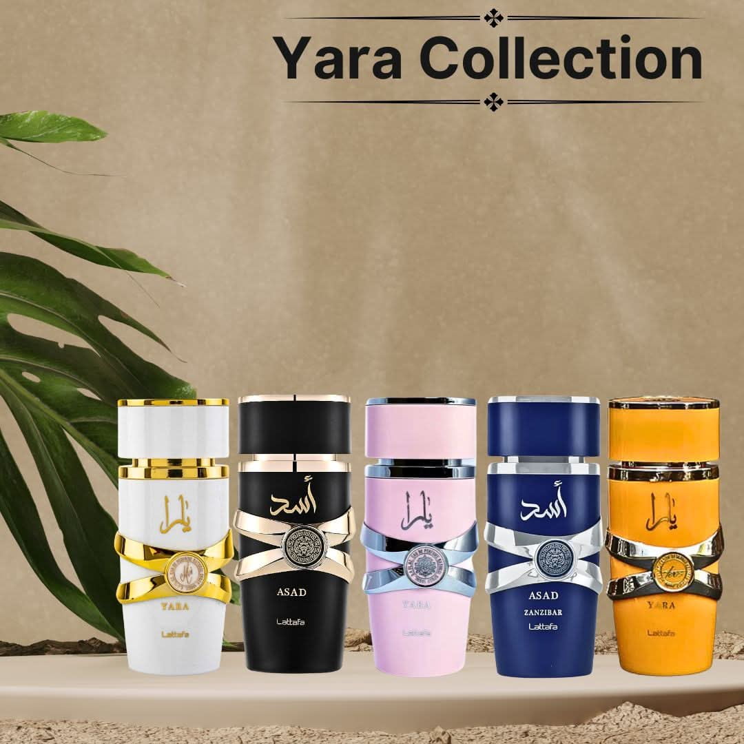 Yara, Yara Moi, Yara Tous, Asad & Asad Zanzibar Eau De Parfum Sprays 100ml (3.4 oz) by Lattafa