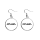 thumbnail image 1 of Special letra nombre inglés Michael Pendientes pendientes de plata colgantes joyas señora Unbranded M, 1 of 3