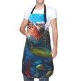 thumbnail image 3 of Goofa Ice Blue Ocean Sea Turtle Printed Waterproof Apron 33" Chef Aprons for Men Heavy Duty Chemical Work Apron Adjustable Bib Apron, 3 of 9