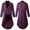 104#Purple, variant on Dwaogom Long Cardigan Ruffle Shawl Collar Open Front Lightweight Drape Cape Overcoat with Pockets