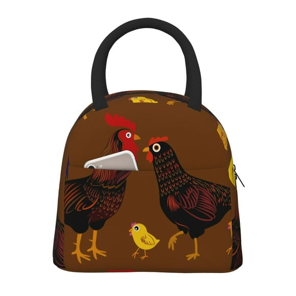Disketp Chicken Farm Animal Bolsa Térmica para Almuerzo, Lonchera con Abertura Amplia y Gran Capacidad, Organizador Reutilizable para Mujeres, Hombres y Adultos