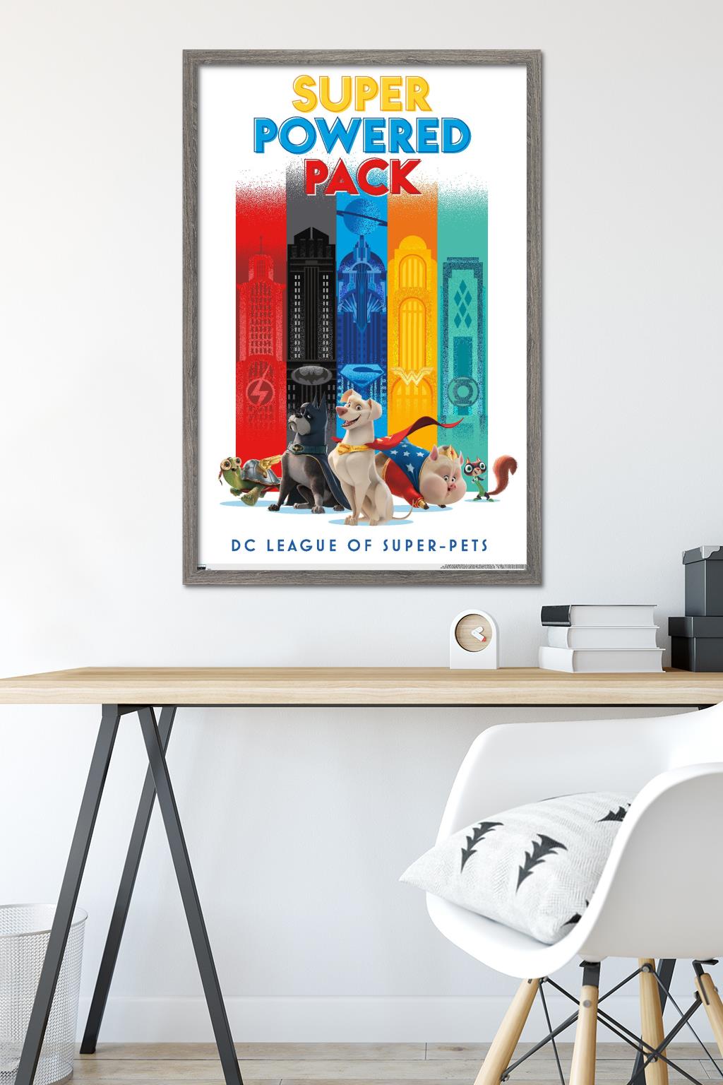 DC League of Super-Pets - Skyline Wall Poster, 22.375" x 34" Framed