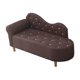 thumbnail image 5 of Sofá cama perfecl de esponja de tela 47x20x21 pulgadas pies de madera Café oscuro, 5 of 8
