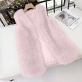 thumbnail image 5 of ABATAB Women's Cardigans Vests Warm Winter Plush Duster Coats Sleeveless Thermal Waistcoats Fuzzy Fleece Long Gilet Jackets(Large,Pink), 5 of 7