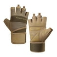 thumbnail image 1 of Guantes Entrenamiento Con Mancuernas Fitness Antideslizantes Accesorios para El (marrón L), 1 of 9