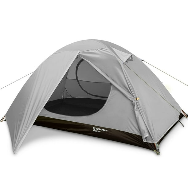 Tienda de campaña Bessport para 2 personas para acampar, impermeable y resistente al viento