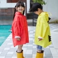 thumbnail image 2 of Ticikt Children's Raincoat Boy Girl Cartoon Animal Pattern Eva Transparent Poncho With Hat Fashion Transparent Rain Suit, 2 of 3