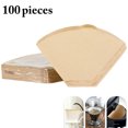 thumbnail image 1 of Coofit 100 Counts Coffee Filter Paper 102, 2-4 Cups Disposable Cone Filter Pour Over Coffee Supplies, 1 of 6