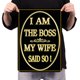 thumbnail image 4 of Chapa Metal Vintage I Am The Boss Pintura Hierro Rectangular Artística 30x40cm, 4 of 8