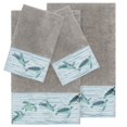 thumbnail image 2 of Authentic Hotel and Spa  Turkish Cotton Turtles Embroidered Dark Grey 4-piece Towel Set, 2 of 5